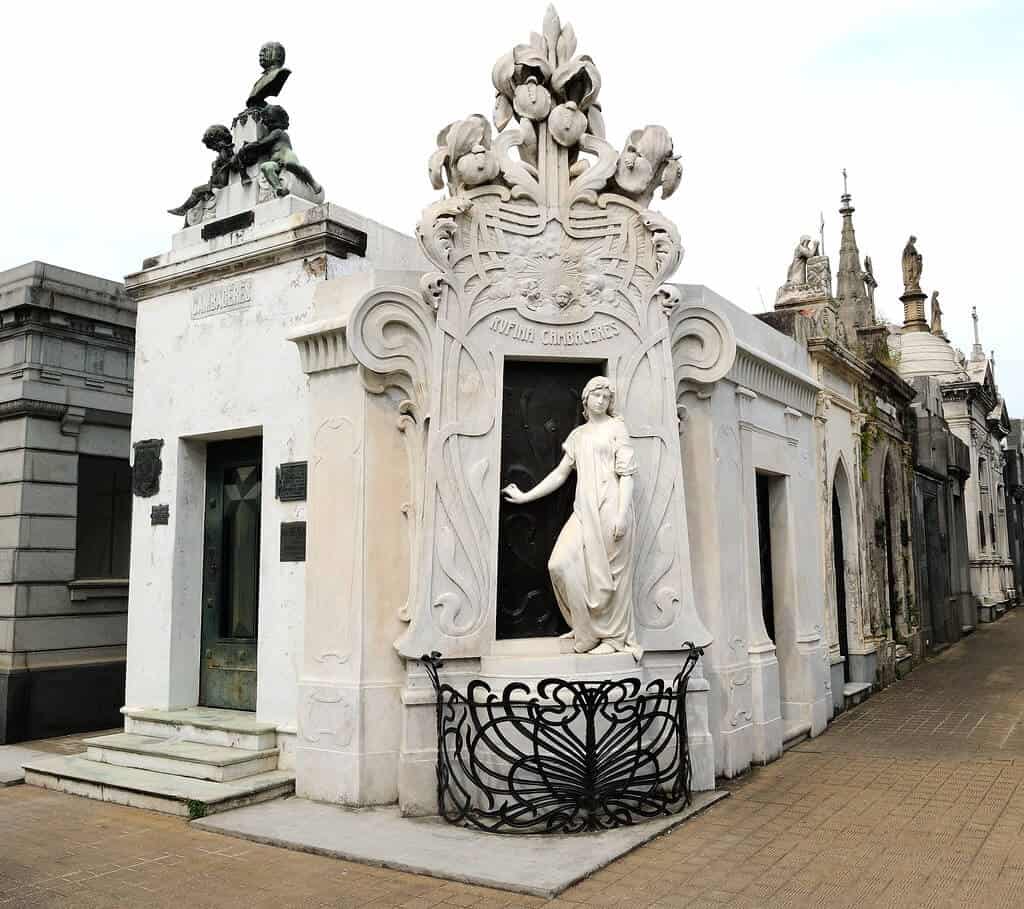 Tumba de Rufina Cambaceres: cementerio de Recoleta