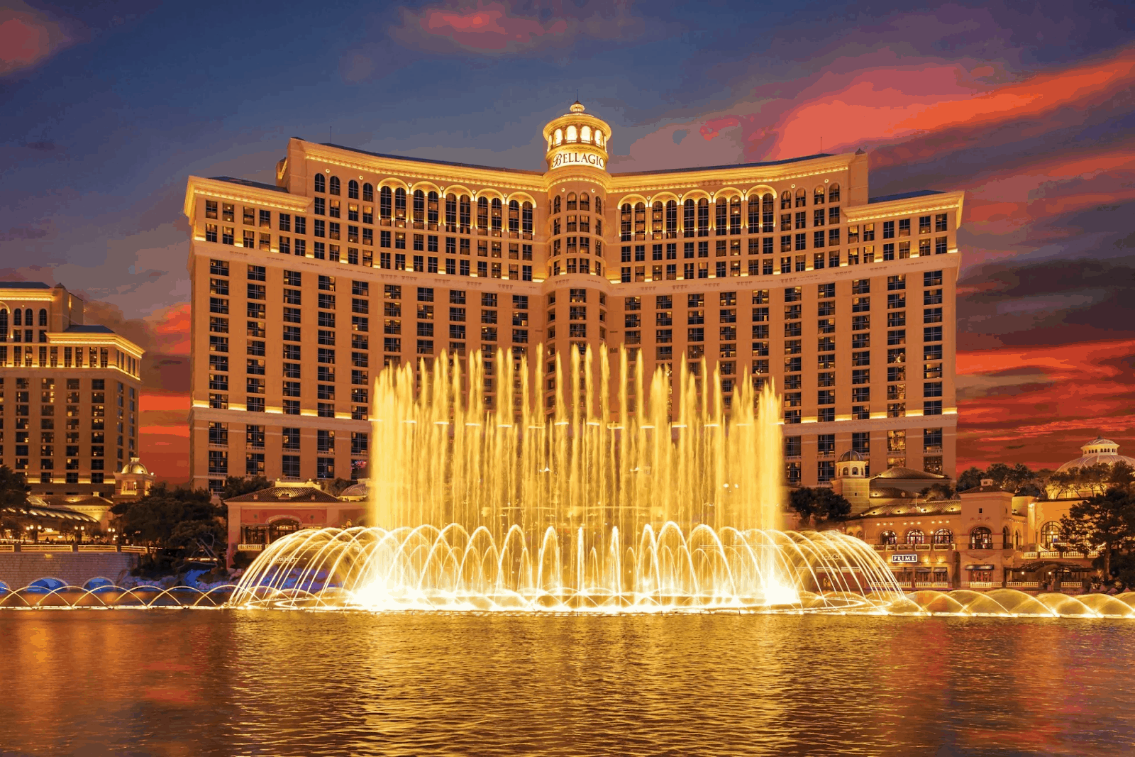Hotel-resort-Bellagio-Las-Vegas-elegancia-belleza-fuente-