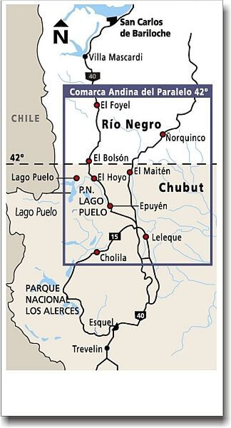 Comarca andina del Paralelo 42, recorrido