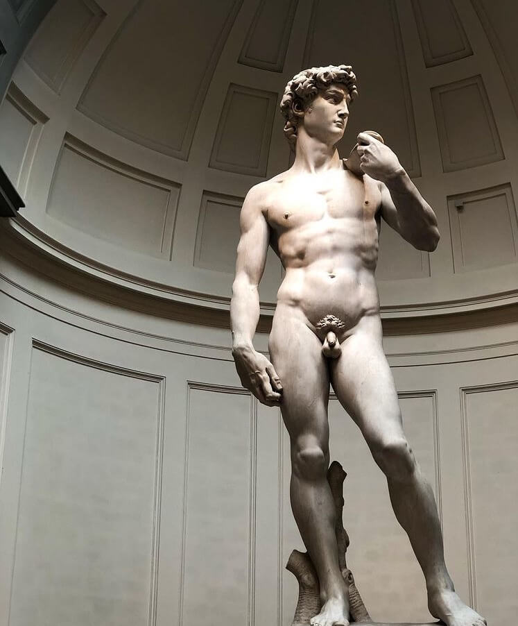 El David de Miguel Ángel en la Galería de la Academia de Bellas Artes, Florencia