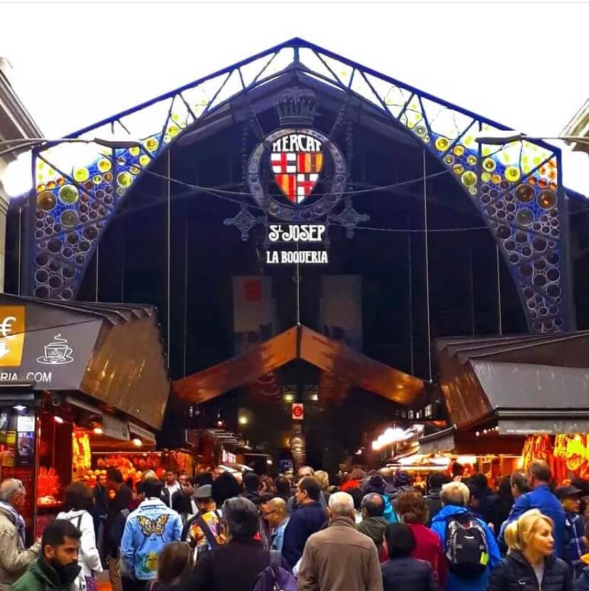Mercado de San José "La Boquería". en las ramblas de Barcelona