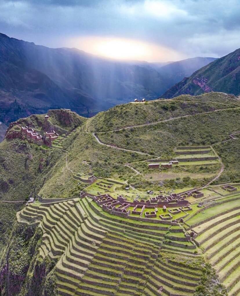 Terrazas de cultivo en el Valle Sagrado de los Incas
