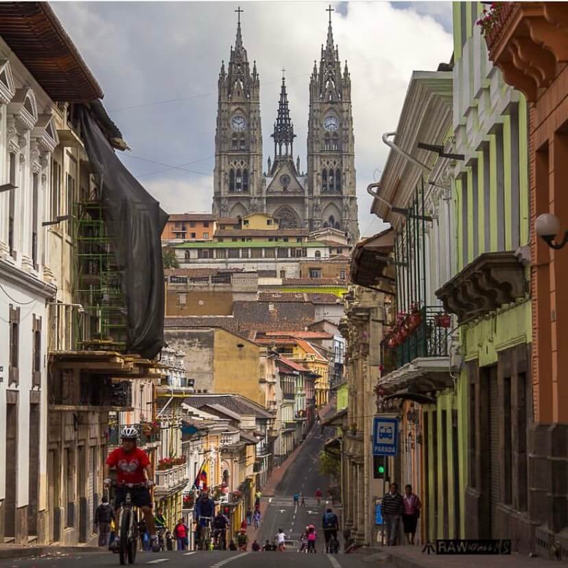Casco antiguo de Quito, la capital de Ecuador