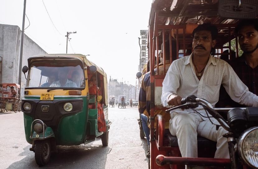 Rickshaws en Old Delhi