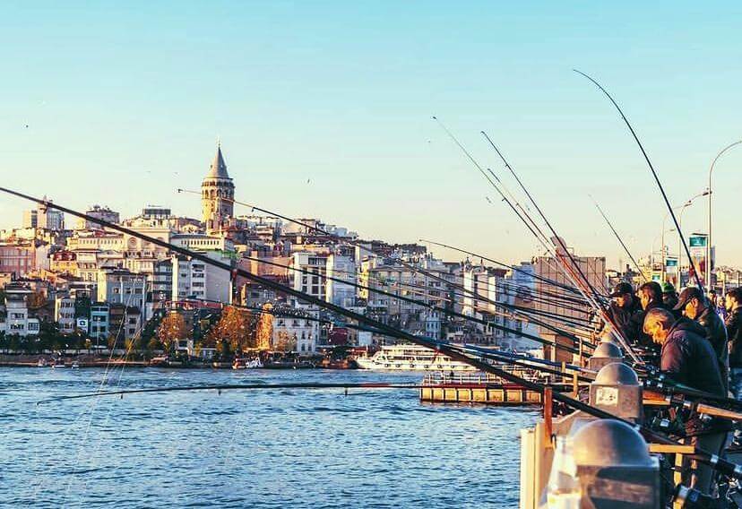 Pescadores en el Bósforo, Estambul