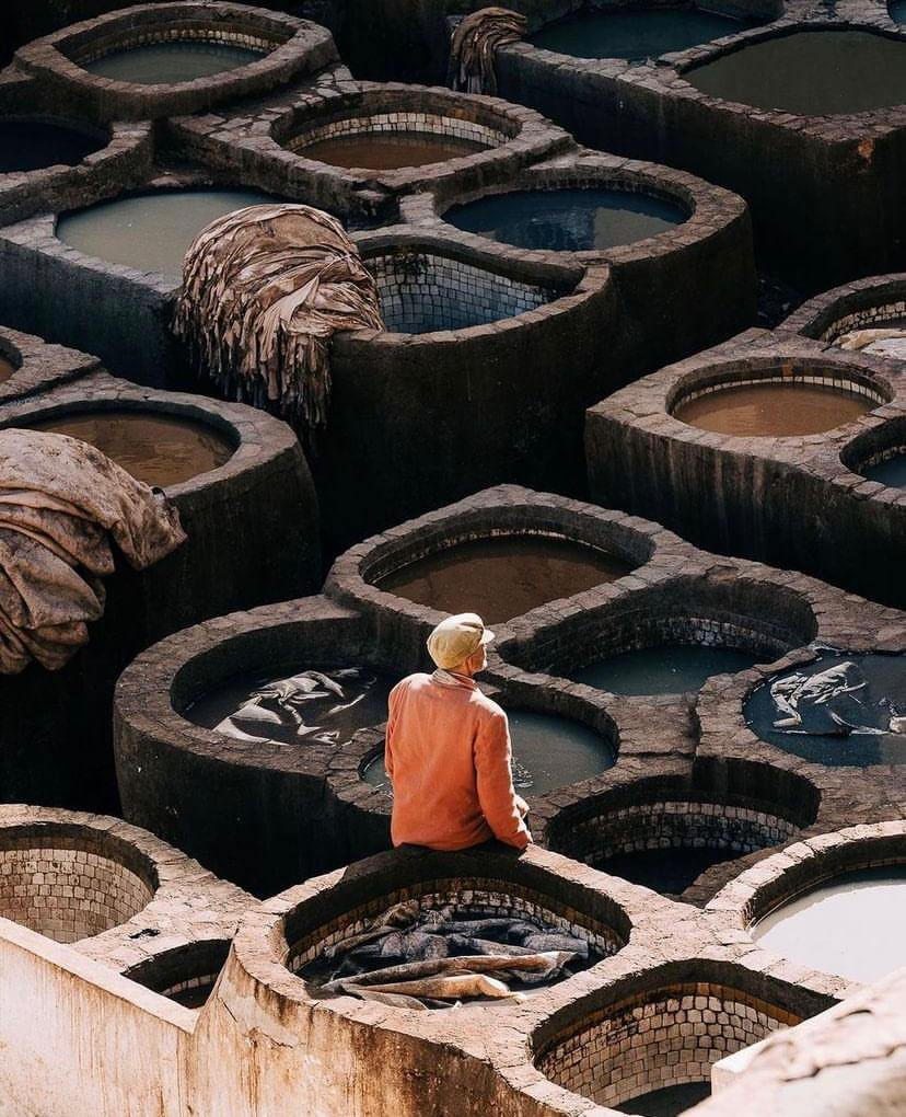 Tintorerías en la Medina de Fez