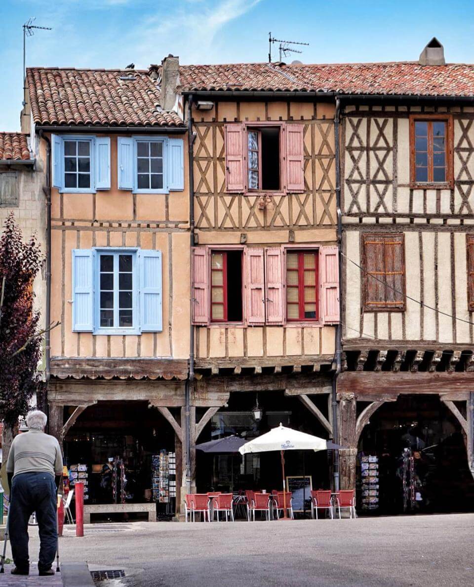 Casas coloridas de Mirepoix