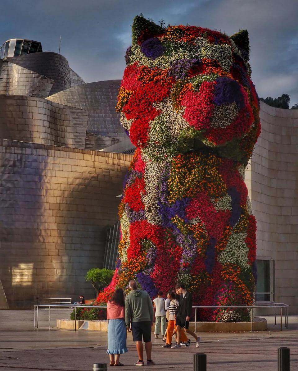 Puppy, la escultura de flores de Bilbao